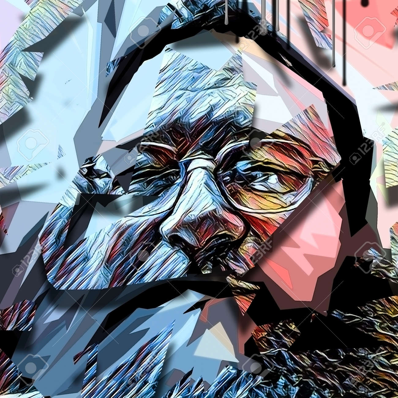 H*O様 抽象画 顔の集合 油彩画 H*O様 抽象画 顔の集合 油彩画 H*O様 抽象