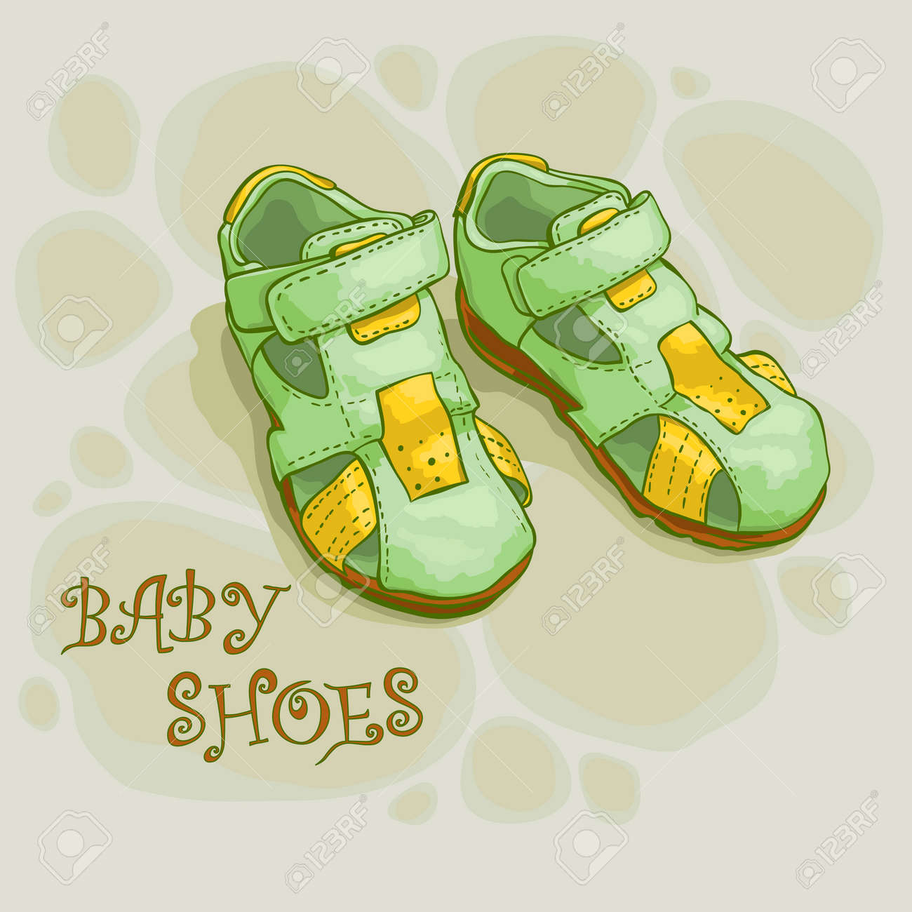 子供の夏靴男の子フリーハンドの緑 のイラスト素材 ベクタ Image 子供の夏靴男の子フリーハンドの緑 のイラスト素材 ベクタ Image