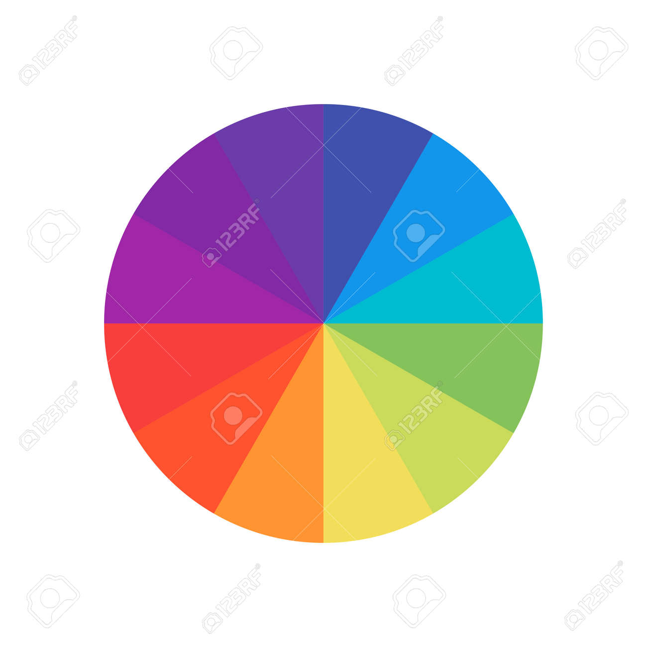 Colored circle. Wheel colour spectrum. Circle palette. Multicolored circle flat template. - 131070433 Colored circle. Wheel colour spectrum. Circle palette. Multicolored circle flat template. - 131070433