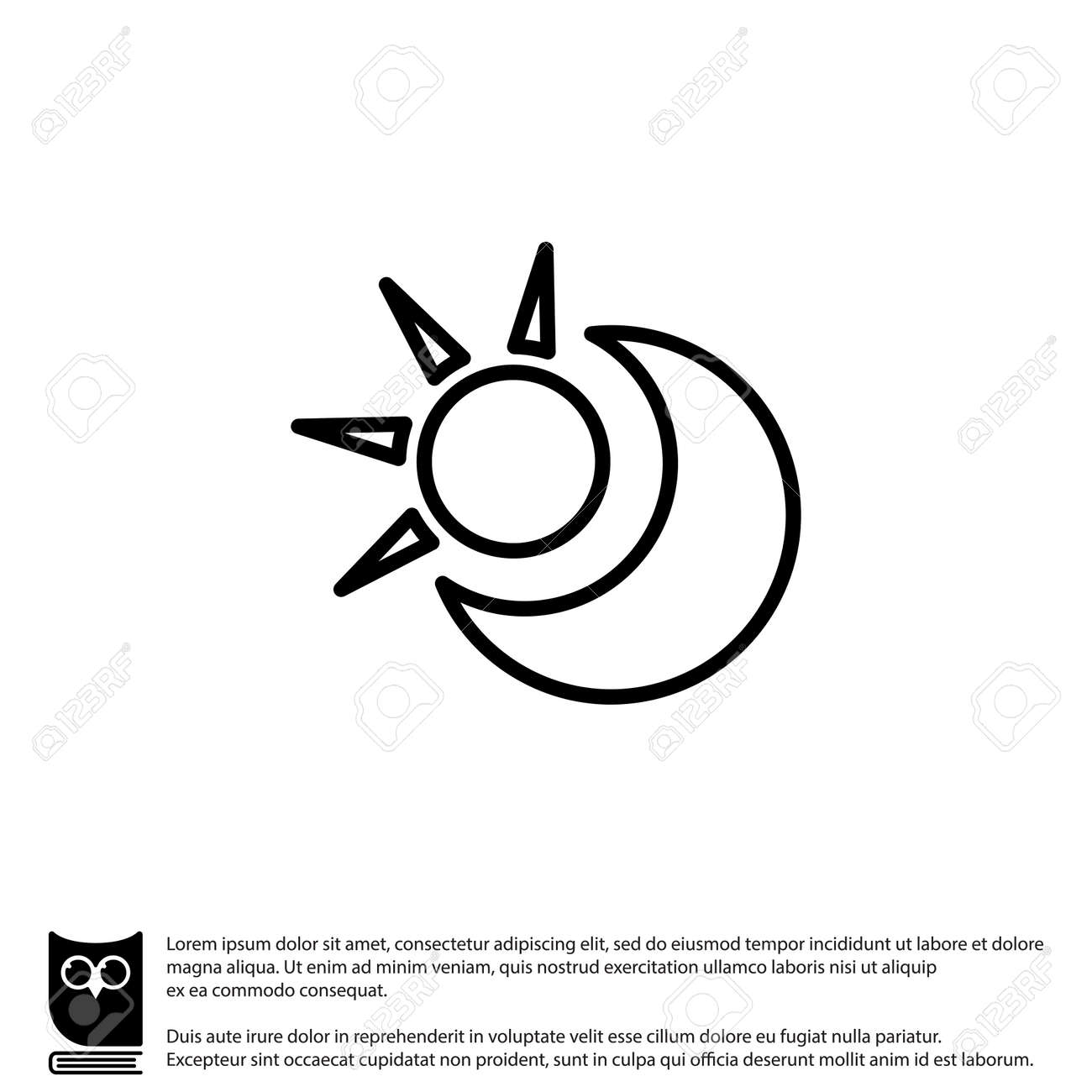 Web アイコン 太陽と月 三日月 のイラスト素材 ベクタ Image