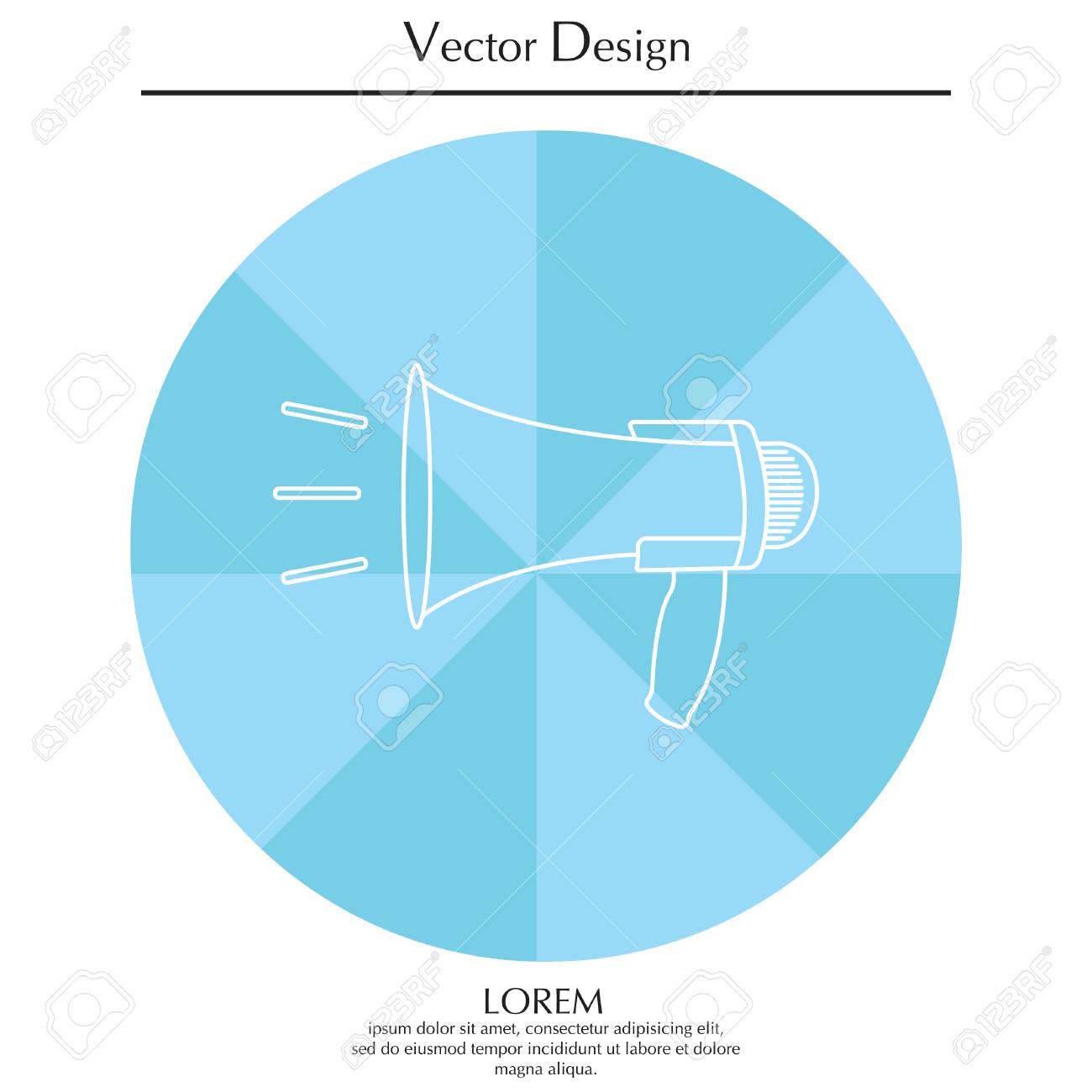 メガホン スピーカー線のアイコン 大声で呼びかけるのイラスト素材 ベクタ Image