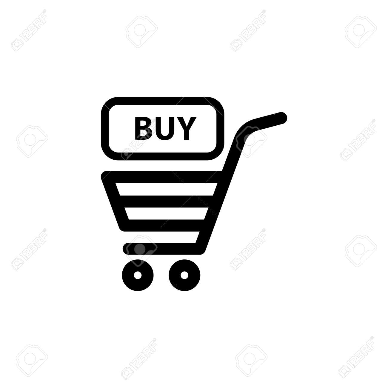 shopping cart basket icon vector illustration royalty free