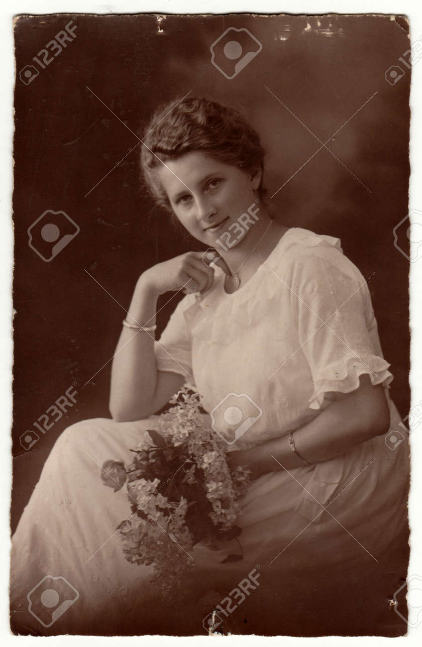 Germany Circa 1920s Vintage Photo Shows Woman With Short Hair