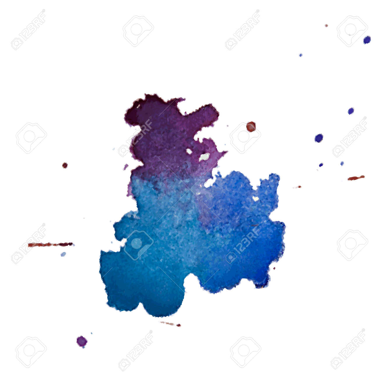 Vector Multicolored Watercolor Splash Texture Blots Background