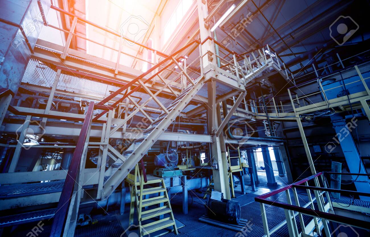 Equipment and pipeline in oil refinery. Industrial background - 145695843 Equipment and pipeline in oil refinery. Industrial background - 145695843