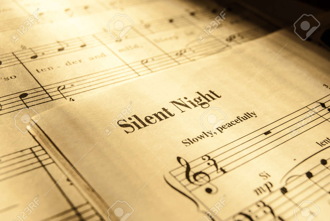song Silent sheet christmas Night, for music