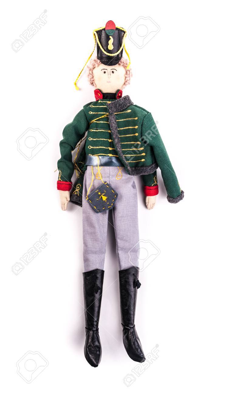 繊維の人形 ナポレオンの時代の衣装でおもちゃの兵隊 の写真素材 画像素材 Image
