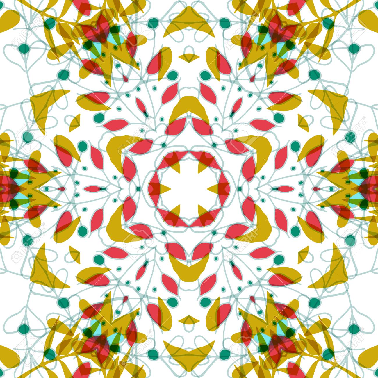patrón de patchwork sin costura hermosa azulejos coloridos adornos