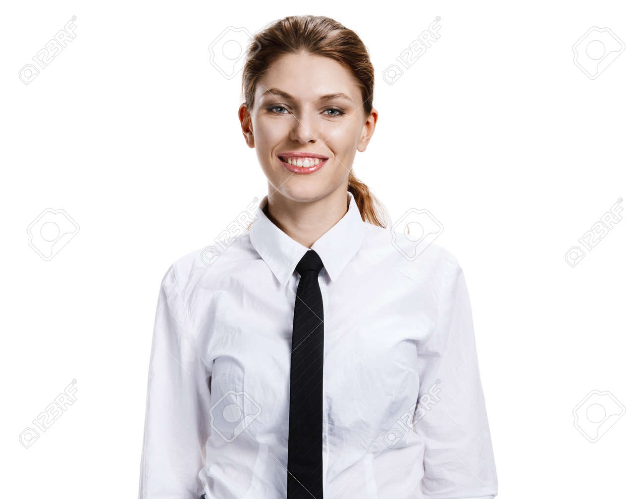 camisa con corbata mujer