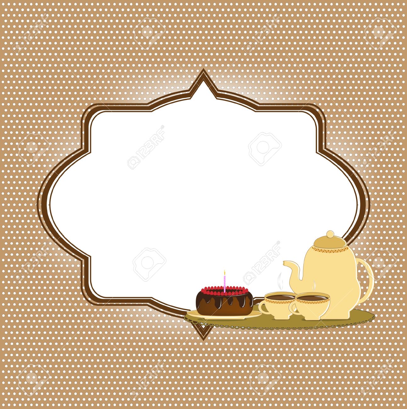 Cadre De Texte Avec Gateau Theiere Deux Tasses Clip Art Libres De Droits Vecteurs Et Illustration Image Cadre De Texte Avec Gateau Theiere Deux Tasses Clip Art Libres De Droits Vecteurs Et Illustration Image