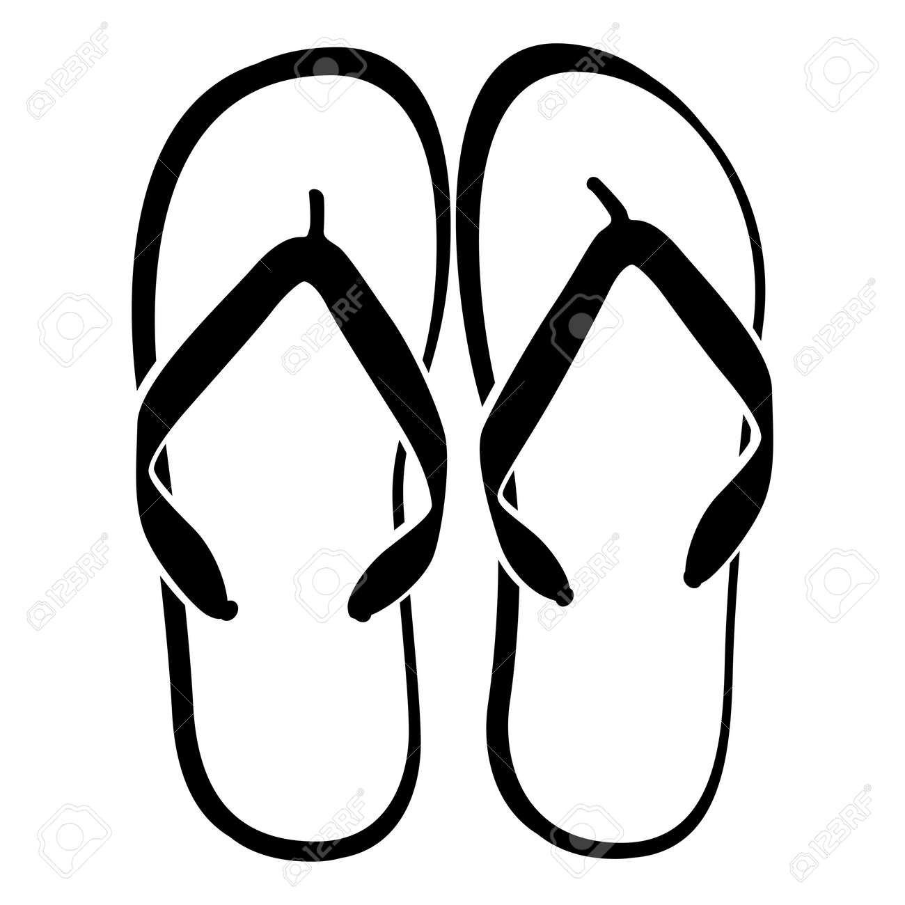 ビーチ サンダル のイラスト素材 ベクタ Image