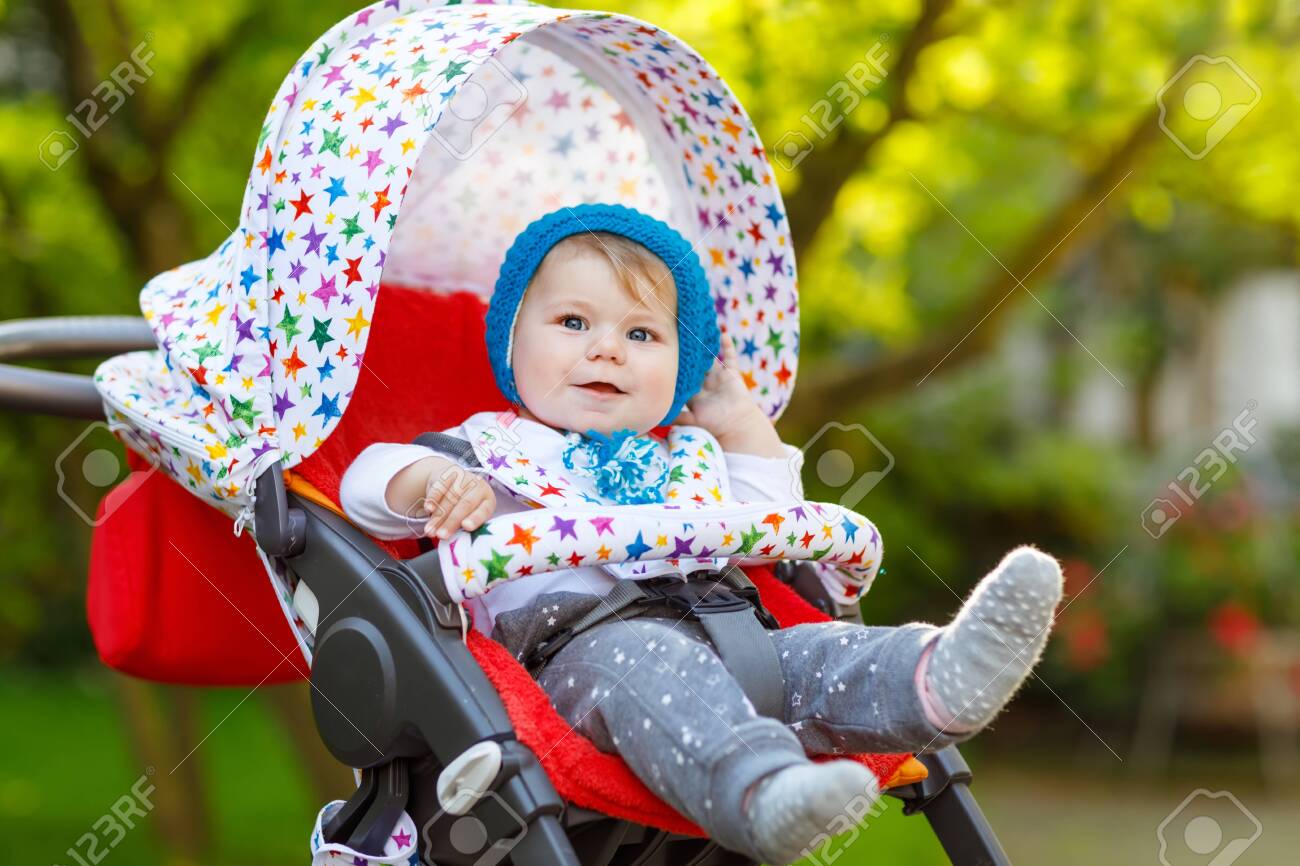 blue stroller for girl