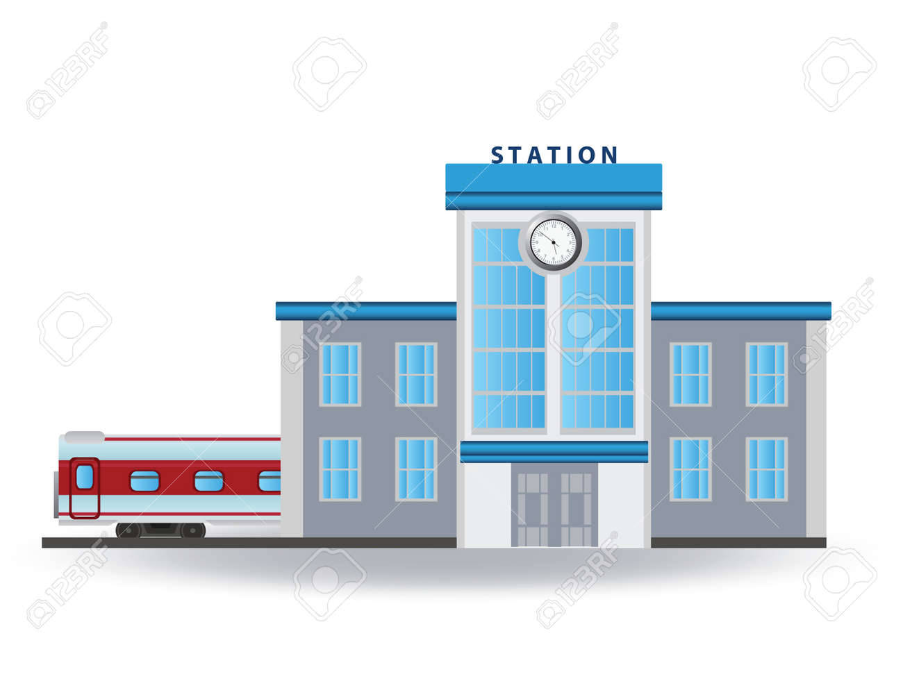 鉄道駅 のイラスト素材 ベクタ Image 鉄道駅 のイラスト素材 ベクタ Image