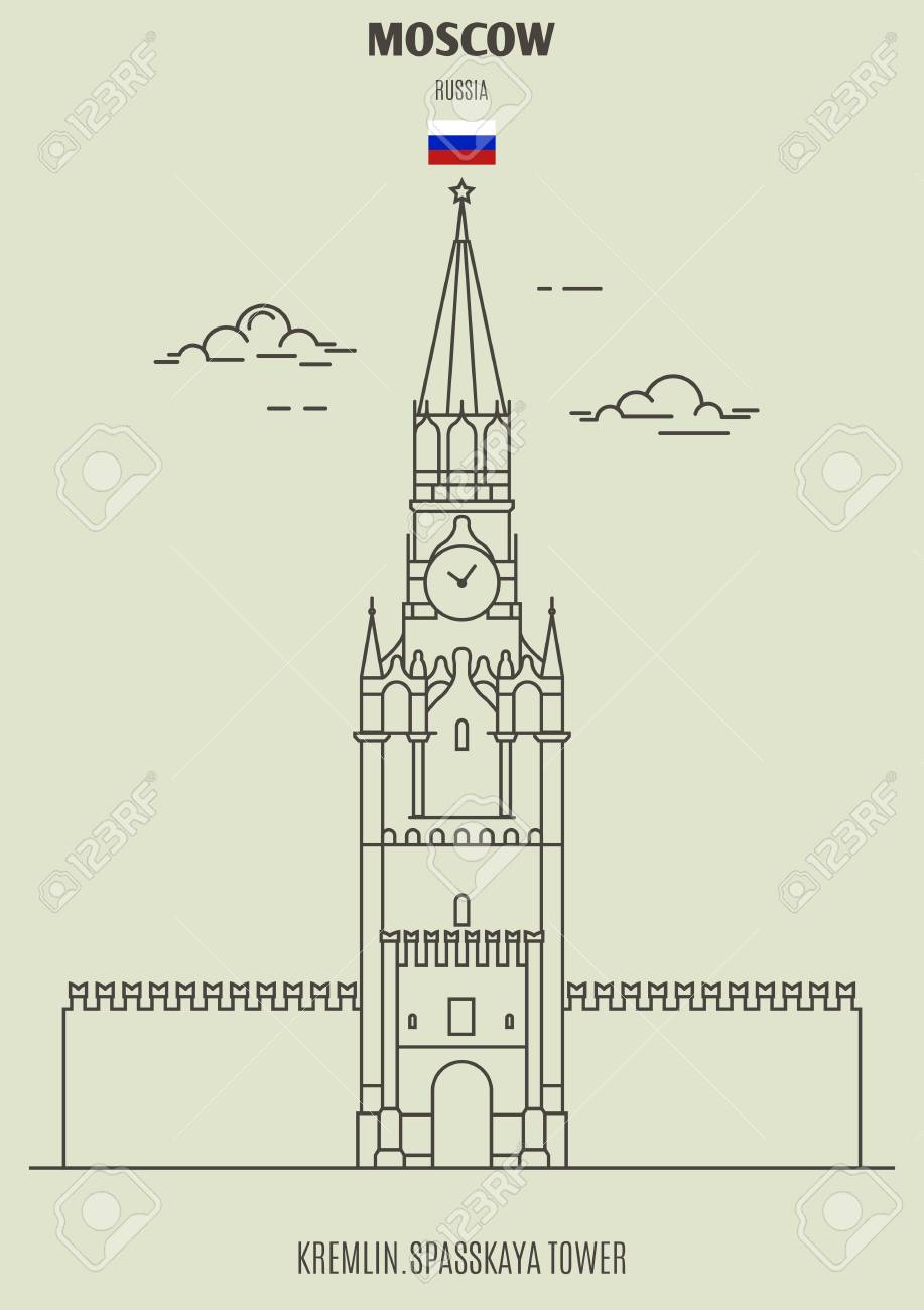спасская башня рисунок