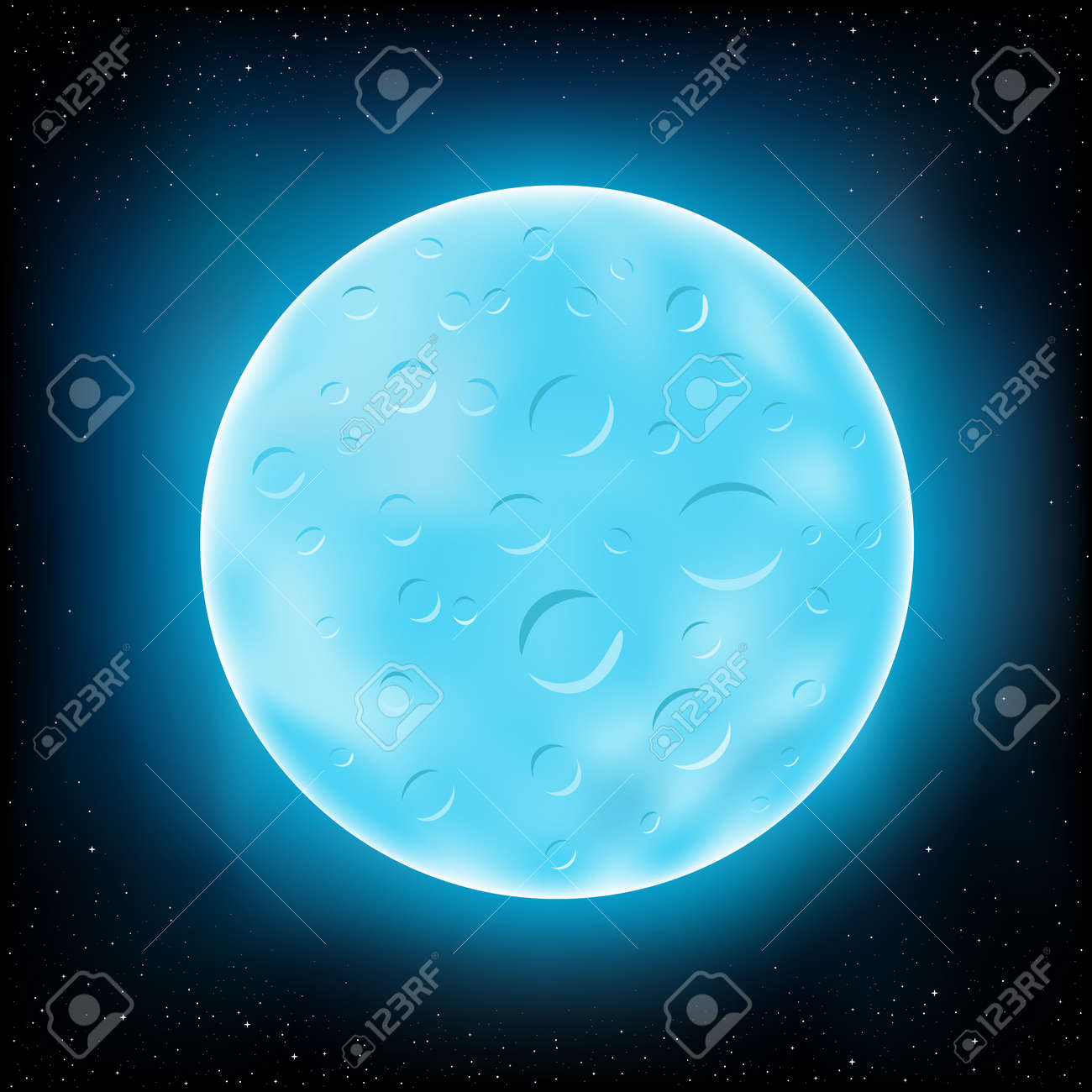 大きなクレーターの夜の星の背景のブルー ムーン のイラスト素材 ベクタ Image 大きなクレーターの夜の星の背景のブルー ムーン のイラスト素材 ベクタ Image