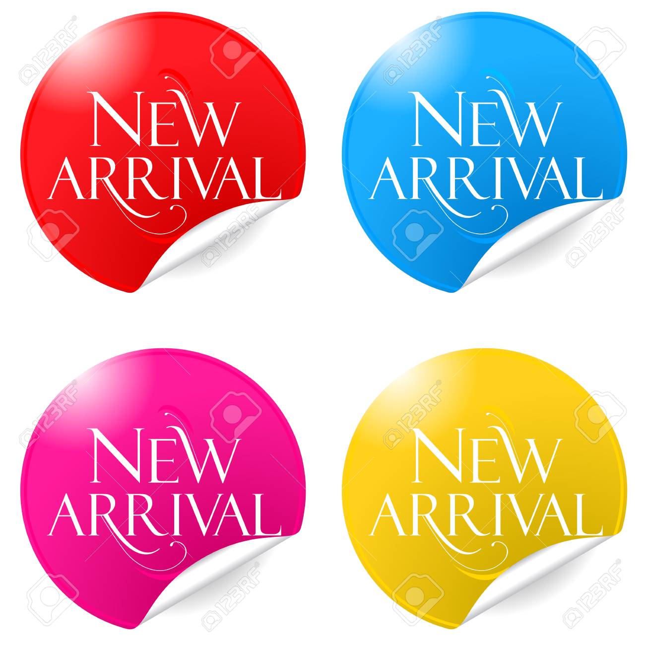 vector merchandising color stickers tags for promotion royalty free