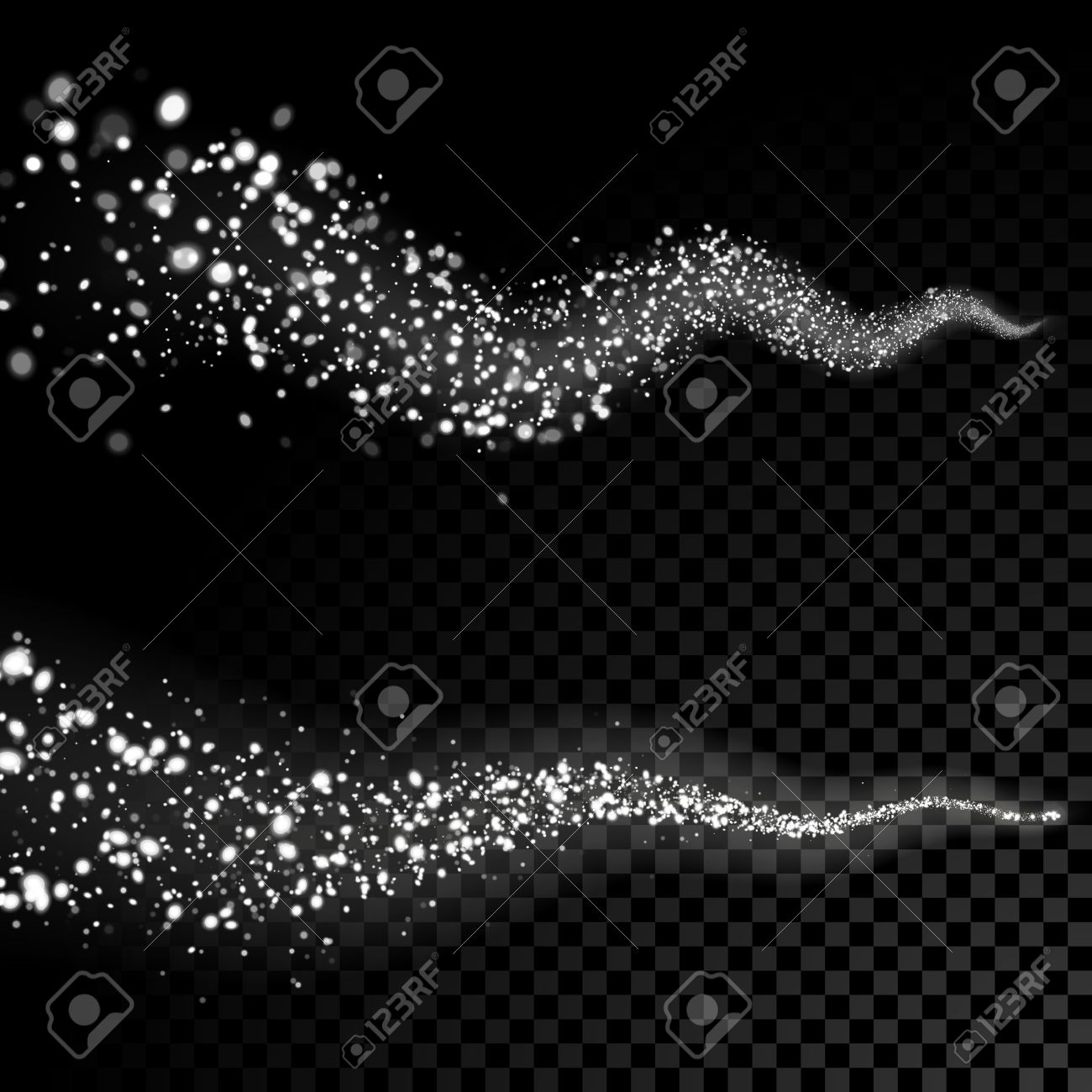 ブリザードの吹雪トレイル ベクトル透明な背景に 雪旋回トレース のイラスト素材 ベクタ Image