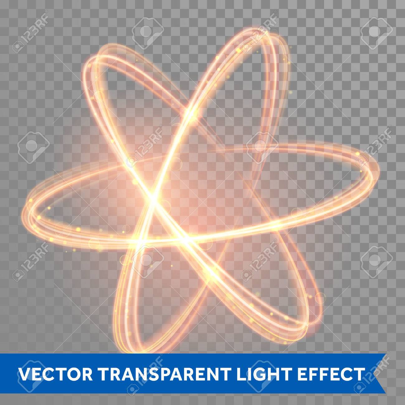 vector magic glowing light swirl trail trace effect on transparent
