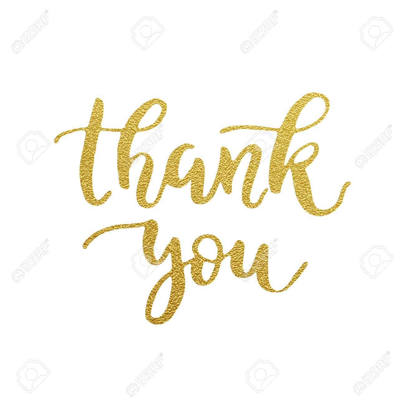 thank you golden handwritten vector illustration gold glitter glitter brush