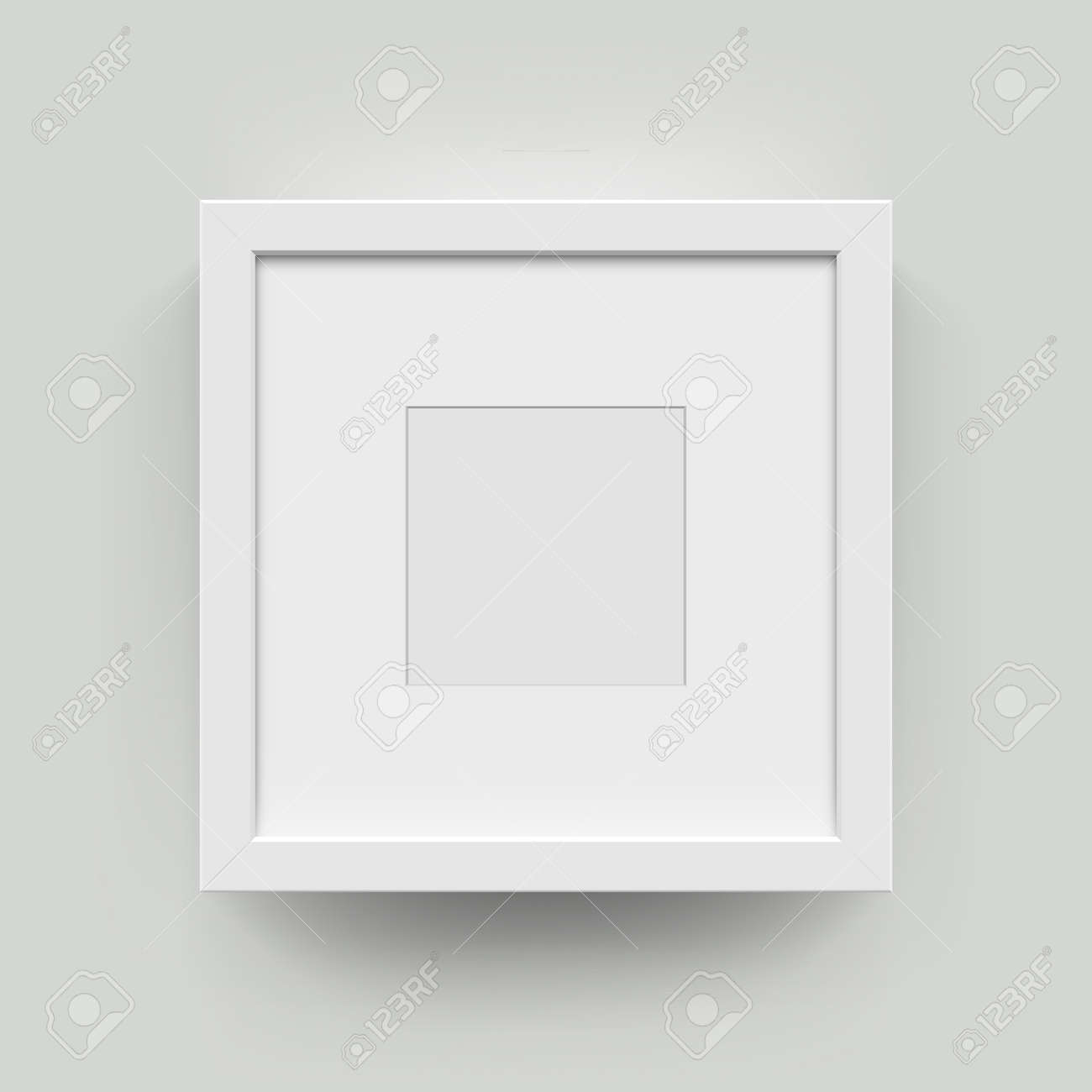 Platz Leer Bilderrahmen Fur Fotos Vector Realitatsnahe Papier Oder Kunststoff Weiss Bild Framing Matte Mit Breiten Grenzen Schatten Isolierte Bilderrahmen Mockup Schablone An Der Wand Hintergrund Lizenzfrei Nutzbare Vektorgrafiken Clip Arts