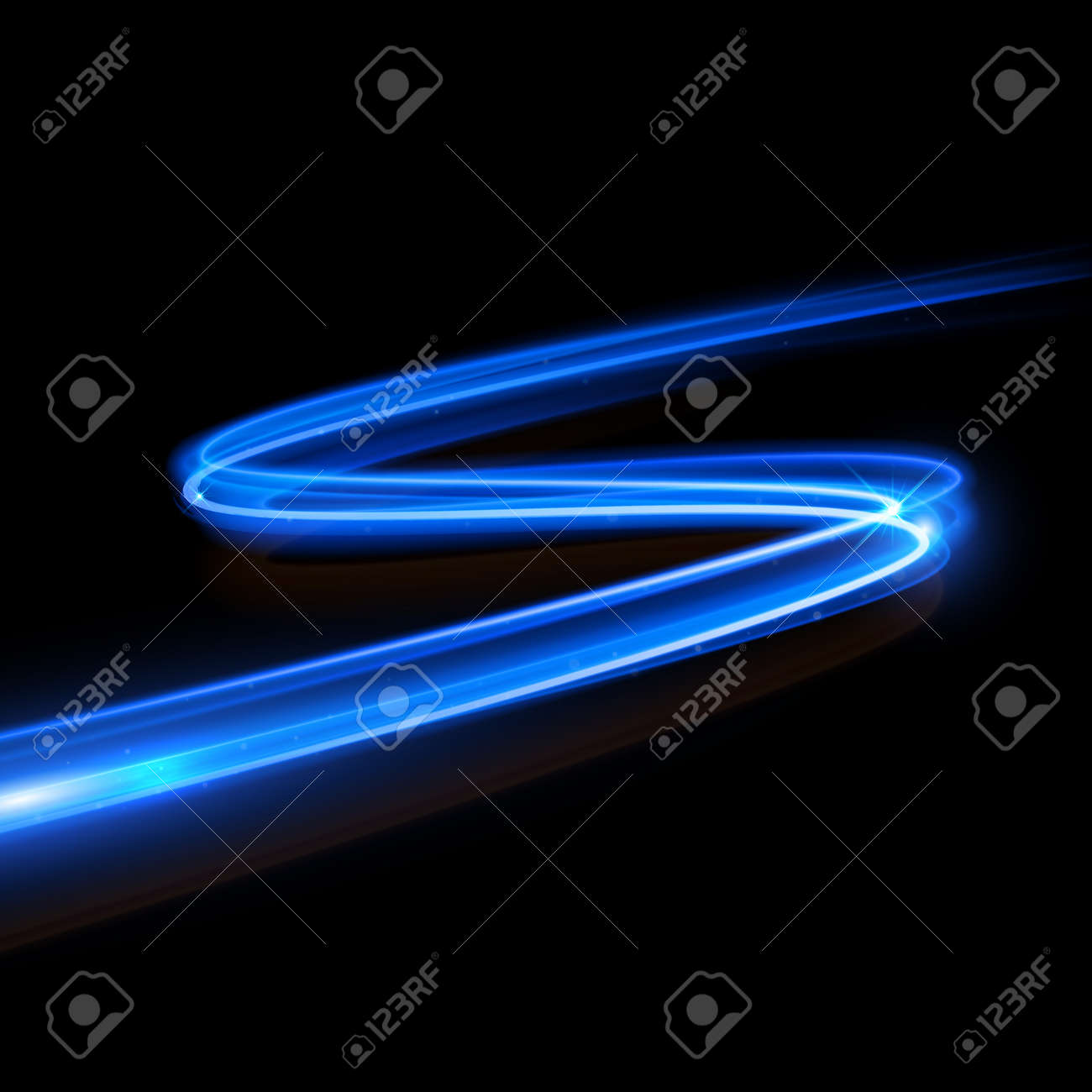 Sparks Sparkle With Glowing Neon White Light Effects Stock