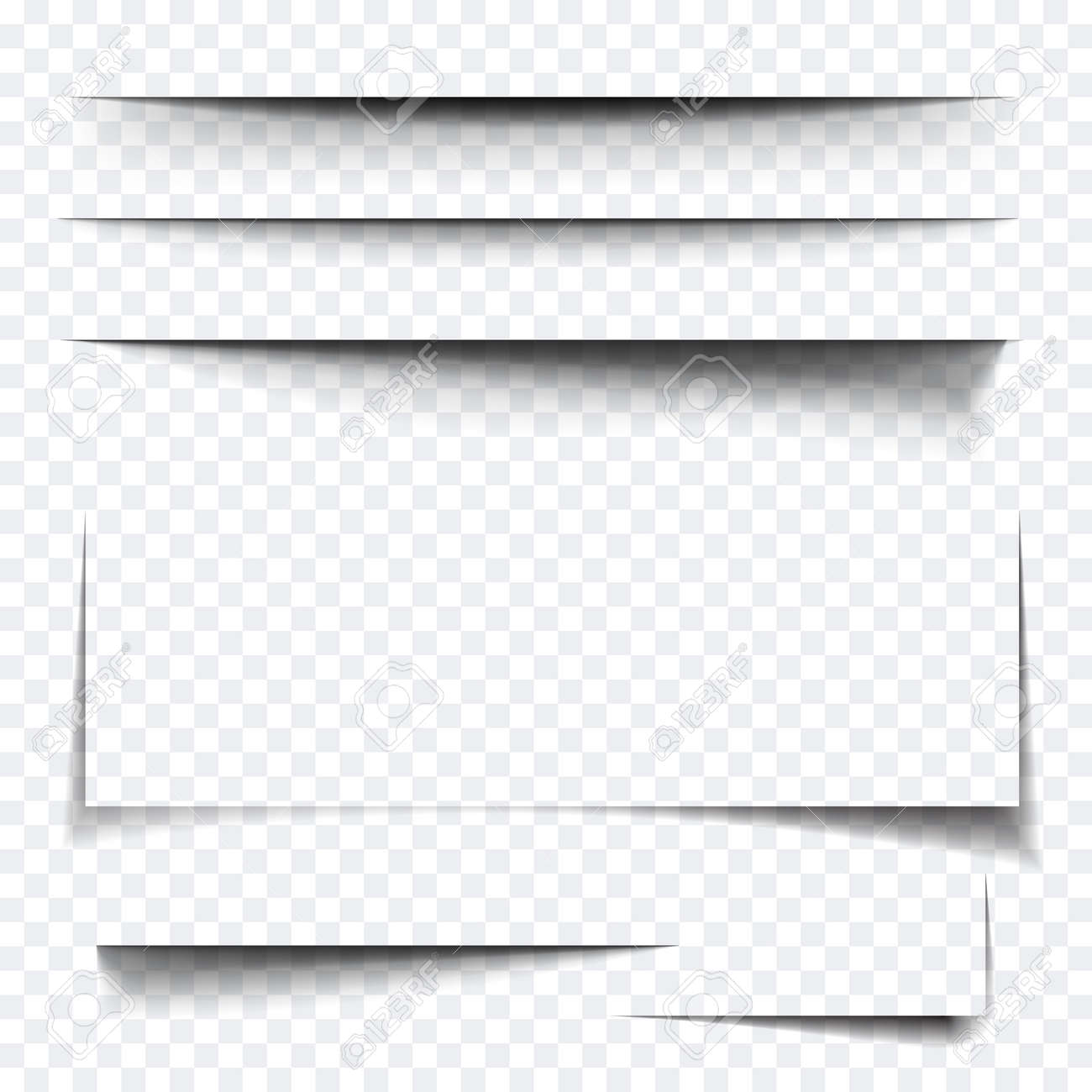 Paper sheet shadow effect. Vector transparent realistic shadows set for advertising banner templates.Vector shadow with multiply layer effect - 62069232 Paper sheet shadow effect. Vector transparent realistic shadows set for advertising banner templates.Vector shadow with multiply layer effect - 62069232
