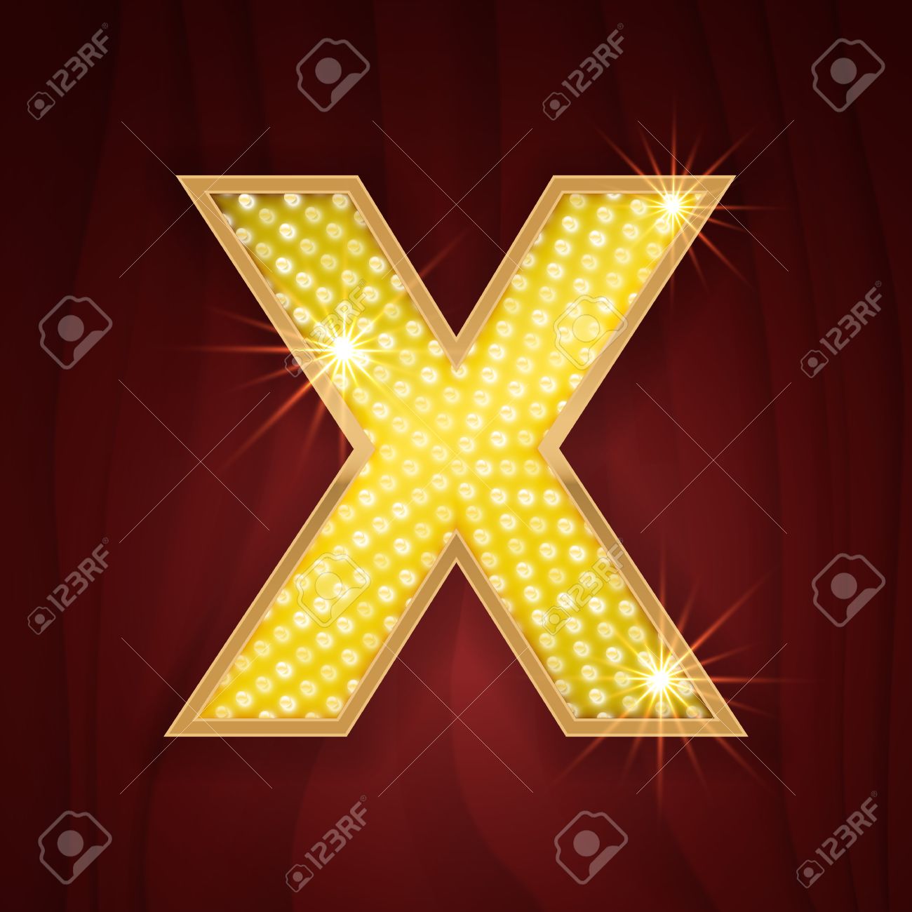gold light lamp bulb letter x luxury red carpet show ceremony show and tell letter x