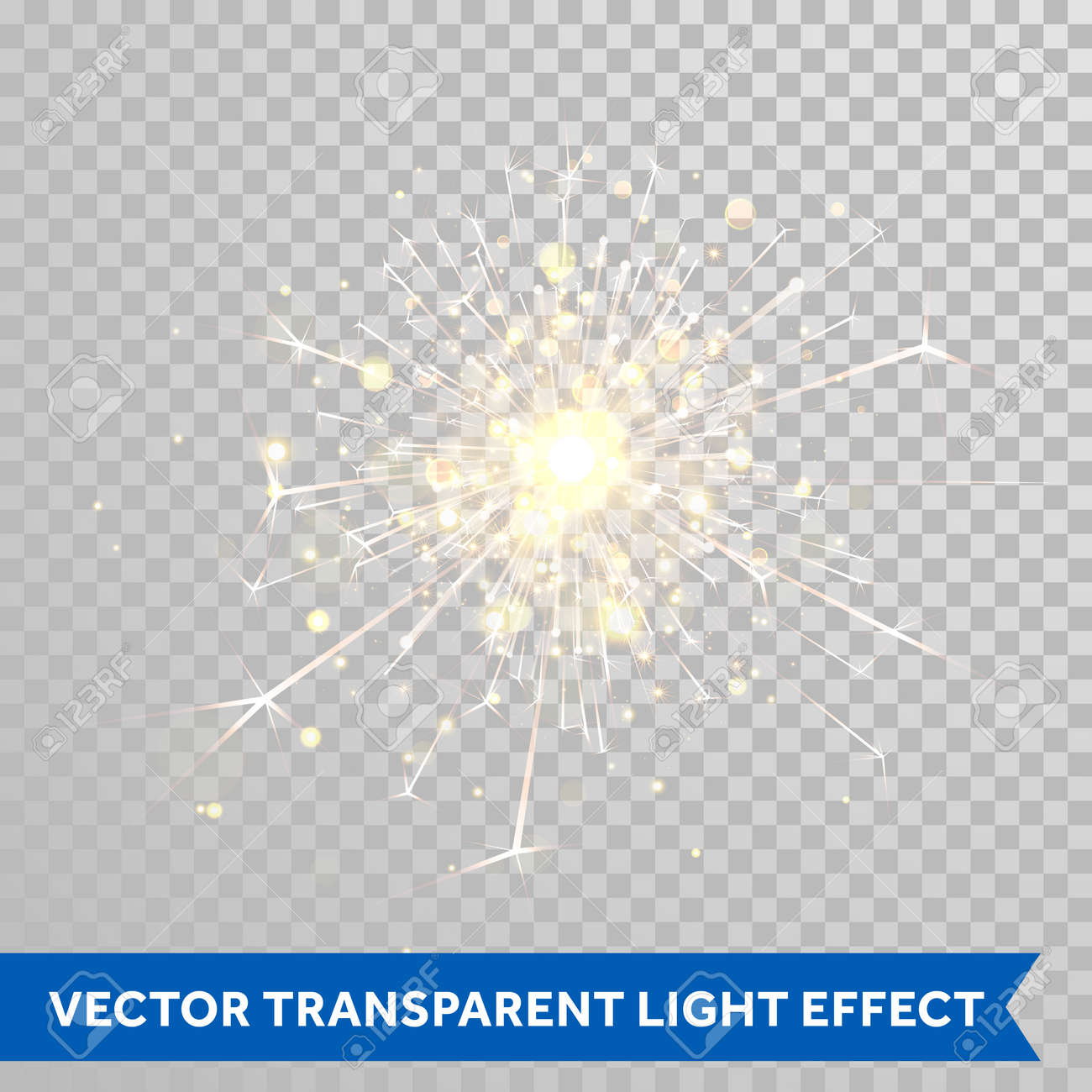 sparkler light firework magic glitter effect vector magic