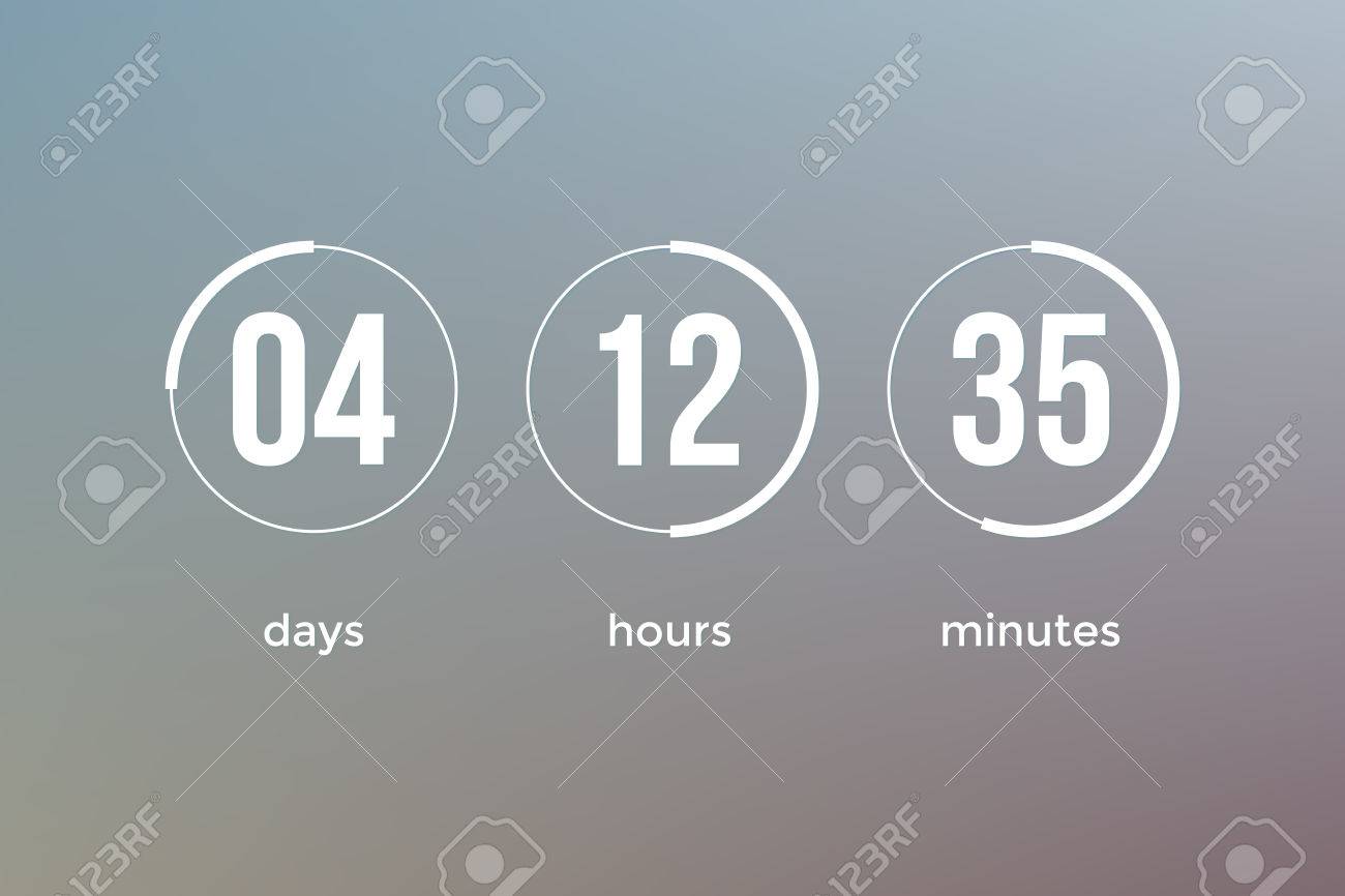 countdown web site vector flat template digital clock timer template clock