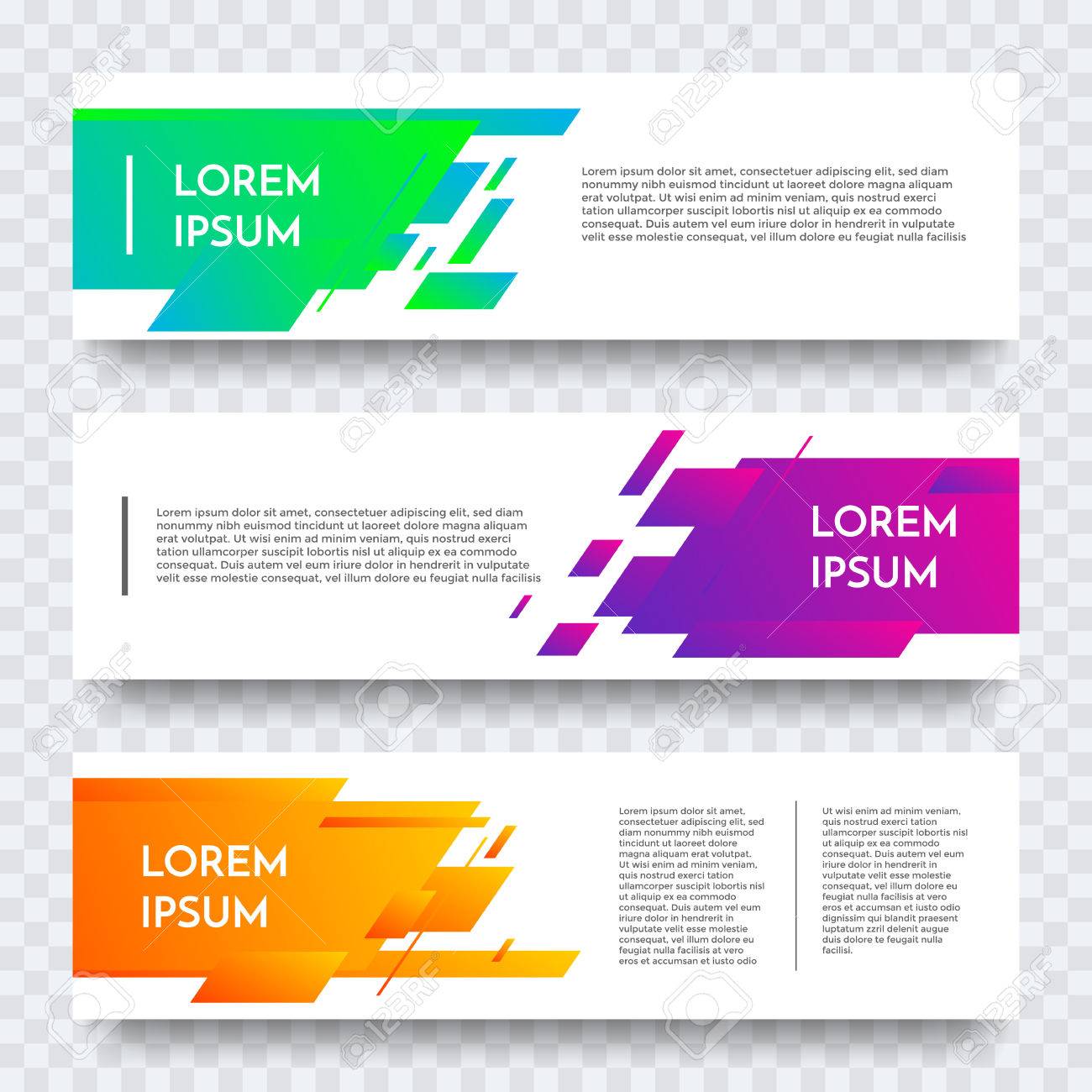white web banner design vector template background modern
