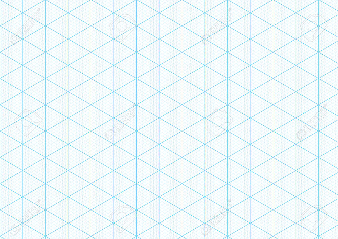 isometric graph paper background with plotting triangular and isometric graph paper