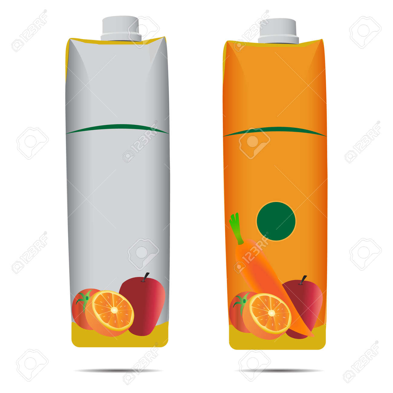 juice box carton template vector illustration royalty free cliparts