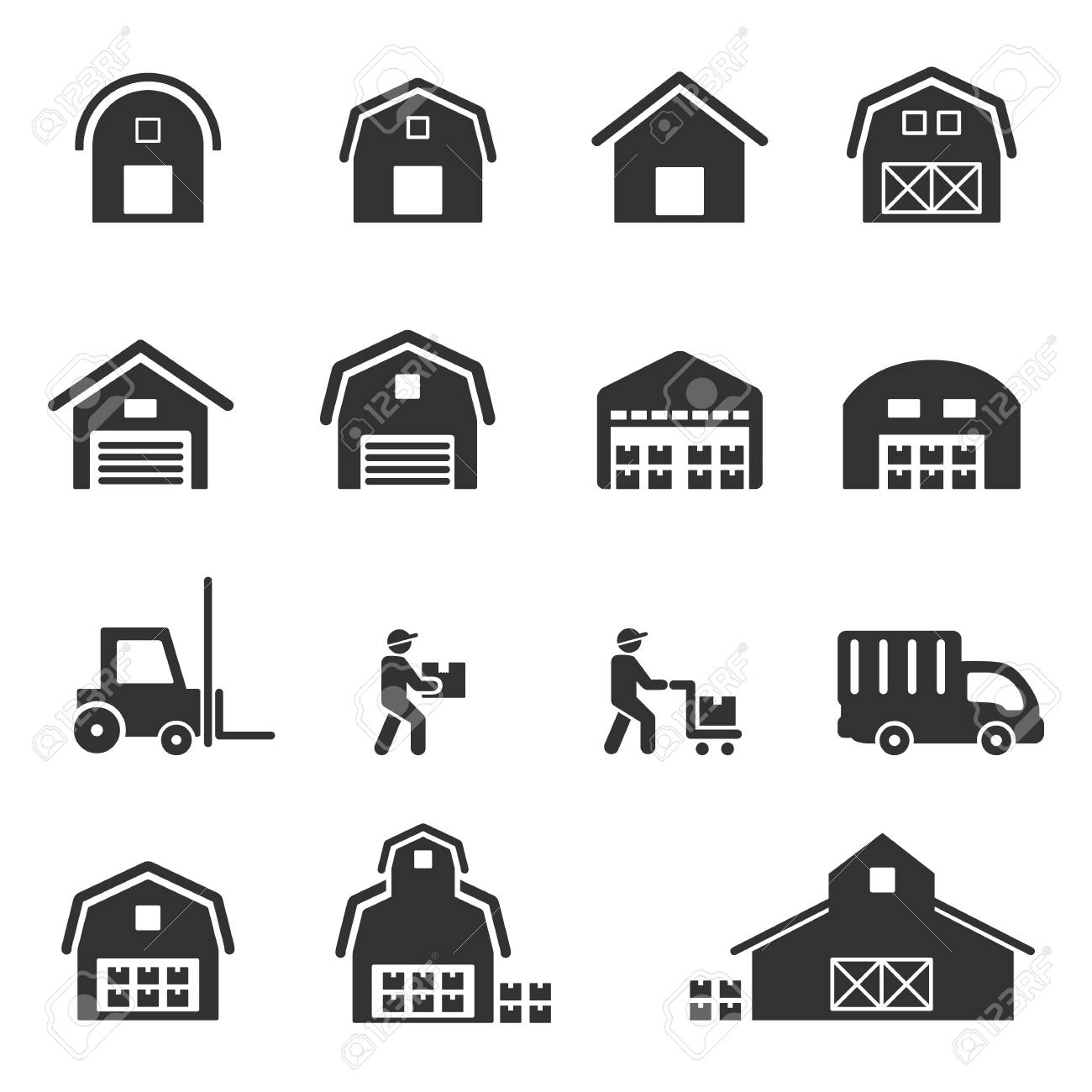 Warehouse Icon Vector Royalty Free Cliparts Vectors And Stock Illustration Image