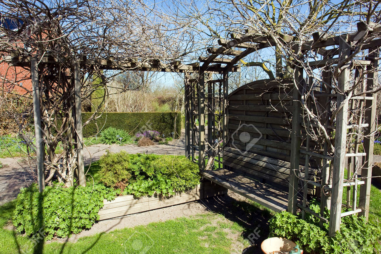 Beautiful Small Wooden Garden Pergola Gazebo Arbor Stock Photo Beautiful small wooden garden pergola gazebo arbor Stock Photo - 10429548 - Beautiful Small Wooden Garden Pergola Gazebo Arbor Stock Photo