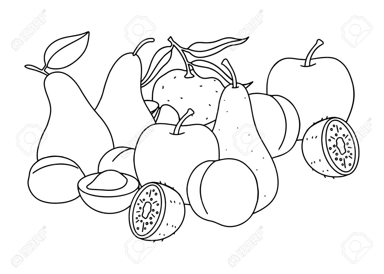 bodegón fotografía fruta blanco y negro