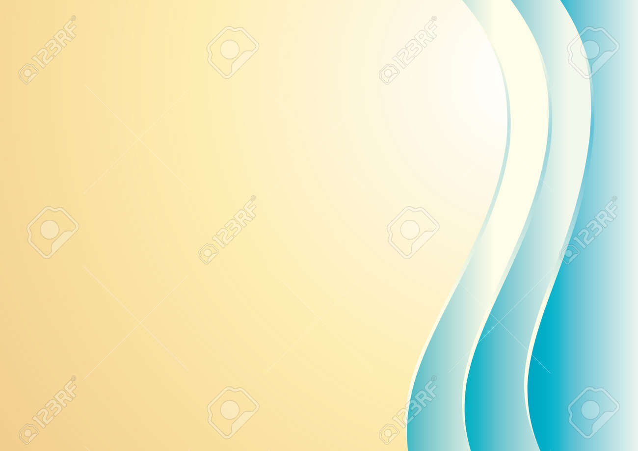 砂のビーチと穏やかな波の簡単なベクトルの背景 のイラスト素材 ベクタ Image