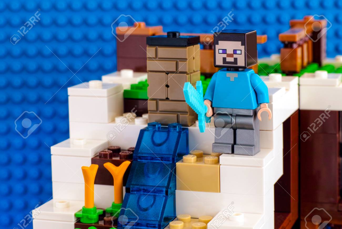 lego minecraft base de la cascada