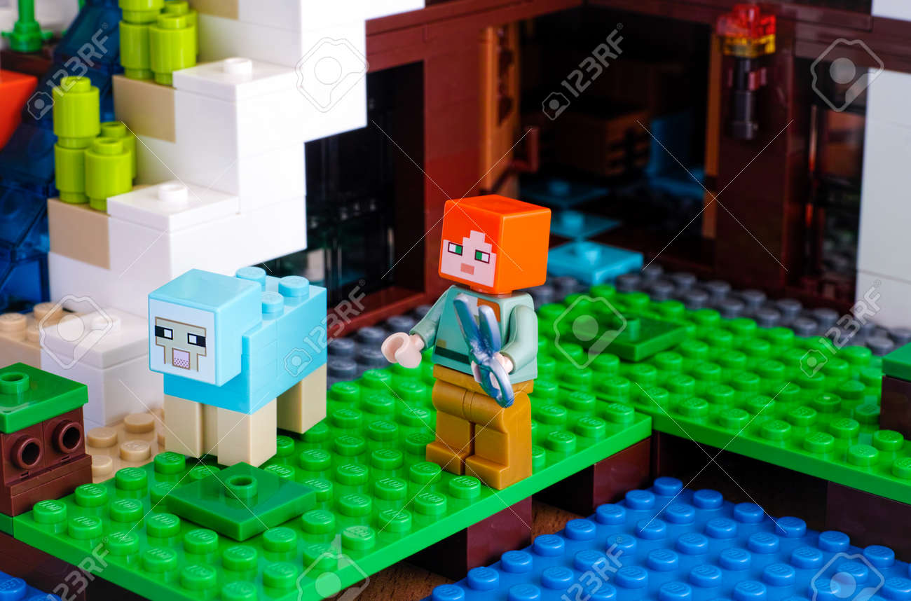 lego minecraft base de la cascada