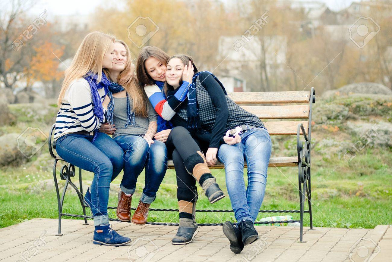 Teen Girls Hugging Teen Girls Hugging