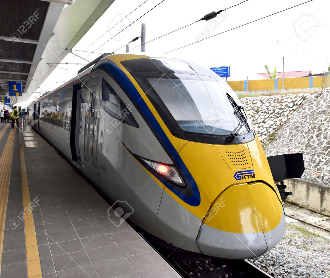 ets train inter city rail service in malaysia stock photo picture