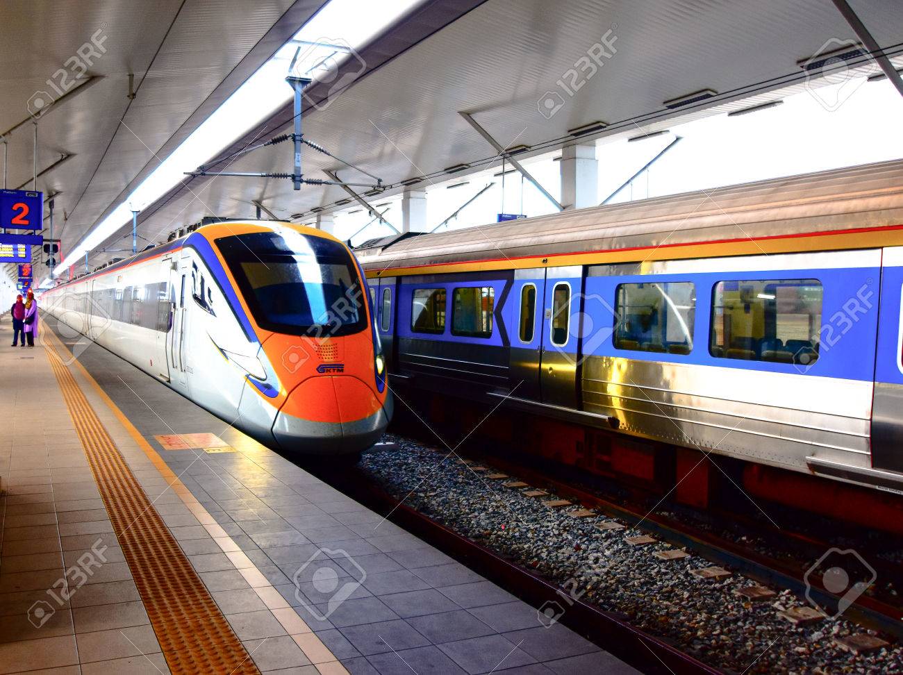 ets train inter city rail service in malaysia stock photo picture