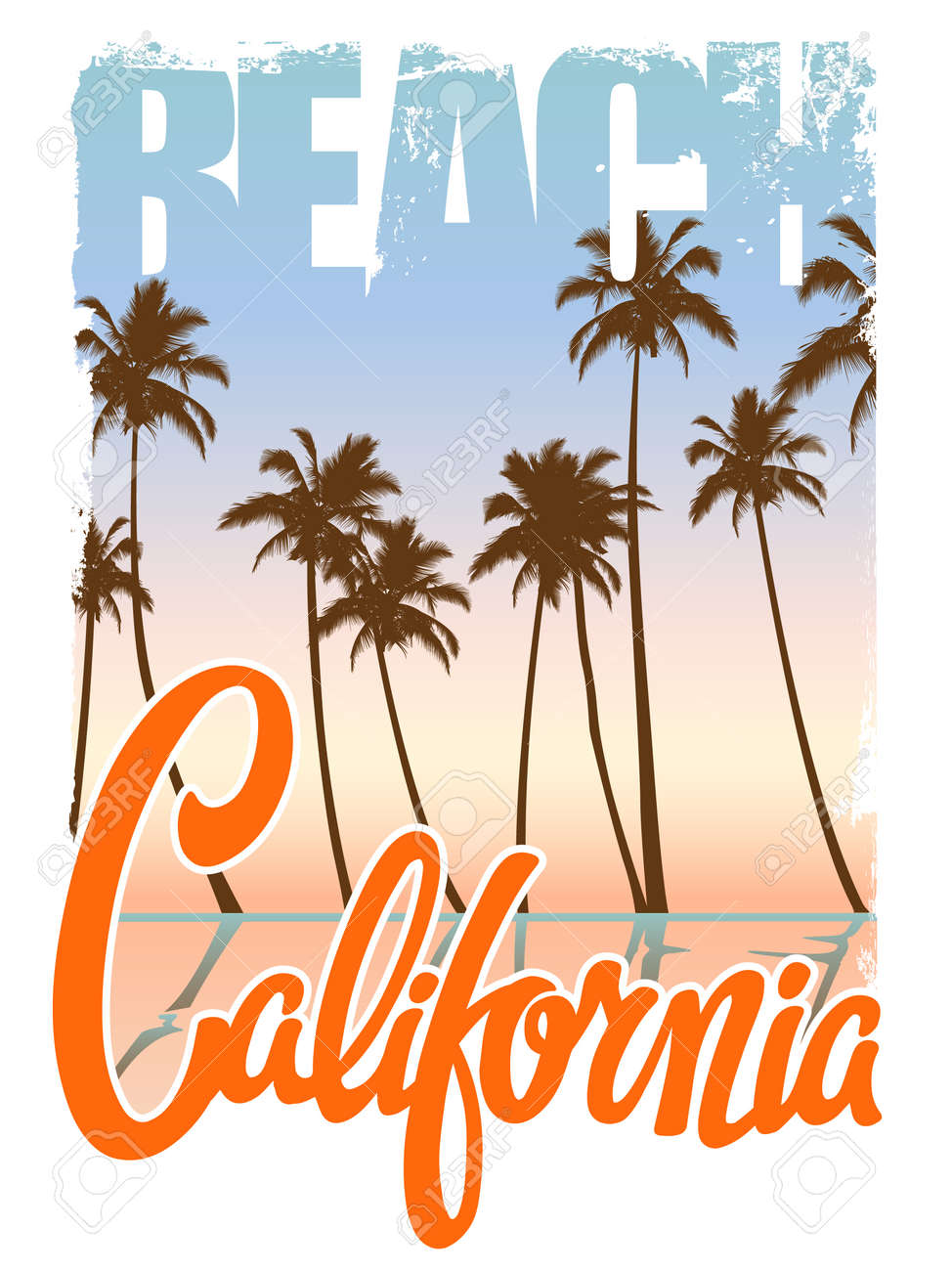 カリフォルニア ビーチ タイポグラフィ グラフィック スポーツ アパレル
