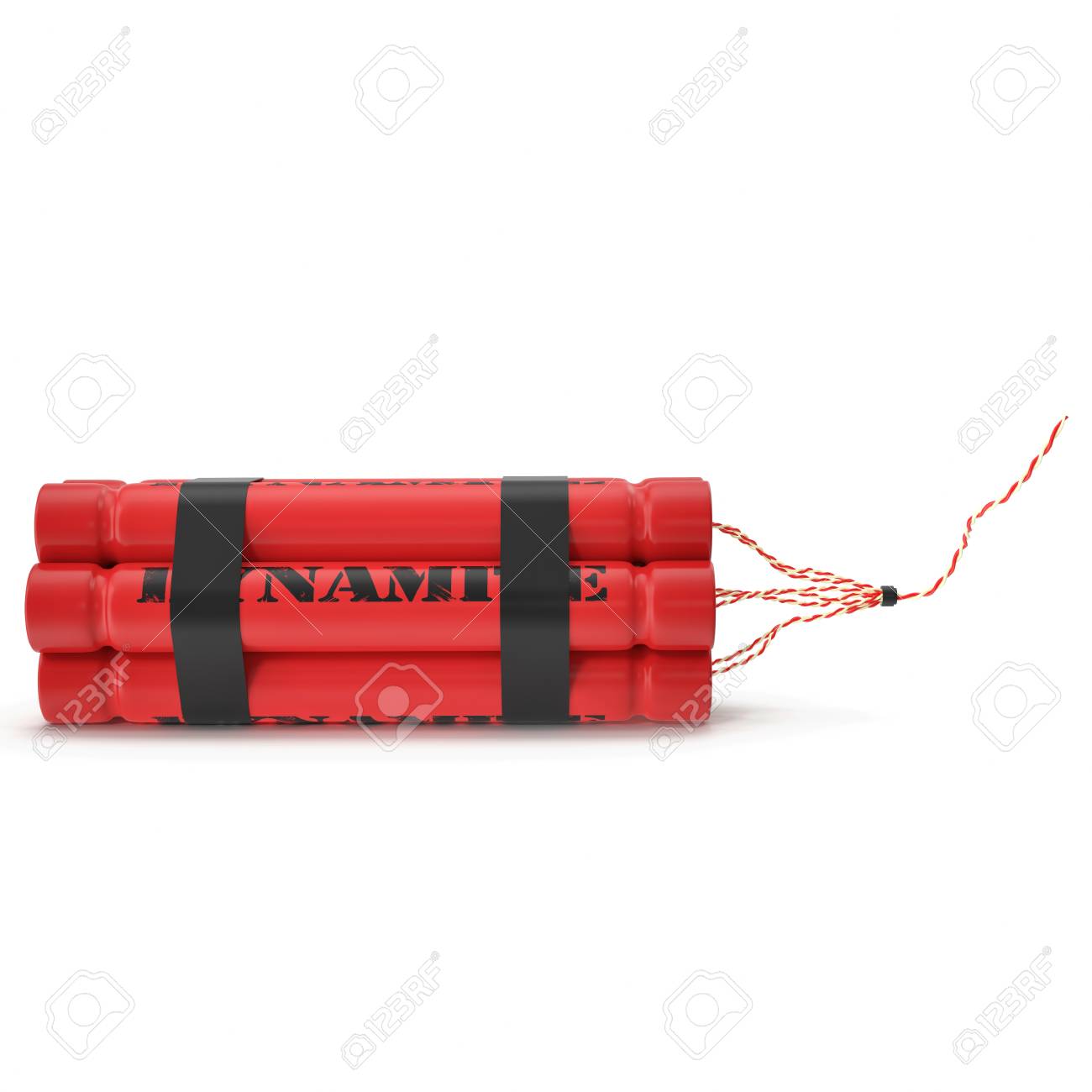 Tnt Dynamite Bomb Isolated On White Background 3d Illustration Stock Photo Picture And Royalty Free Image Image