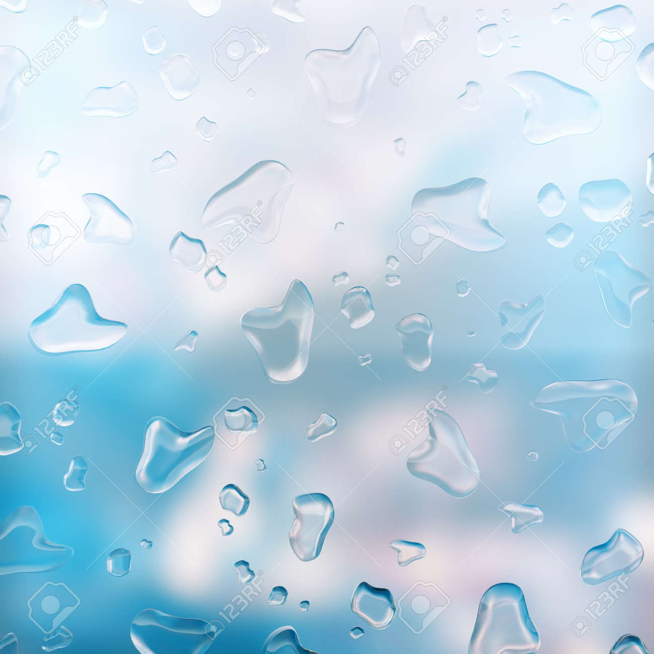 water backgrounds with water drops blue water bubbles 3d rendering water drops backgrounds