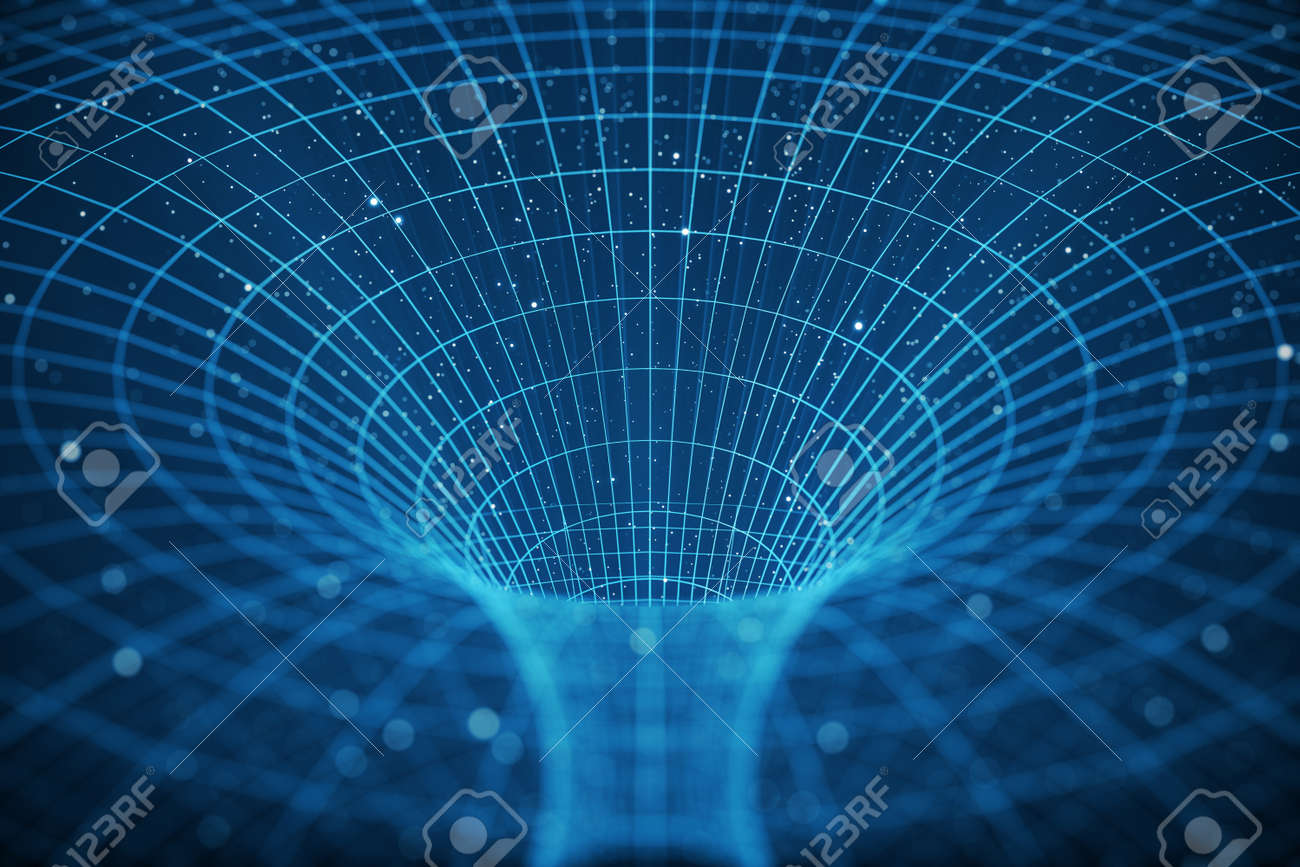 3dイラストトンネルまたはワームホール ある宇宙を別の宇宙に接続できるトンネル 宇宙 ワームホールや ブラックホール 宇宙の一時的な空間を克服するシーンで抽象的なスピードトンネルワープ の写真素材 画像素材 Image