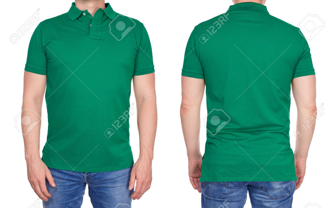 polo verde hombre