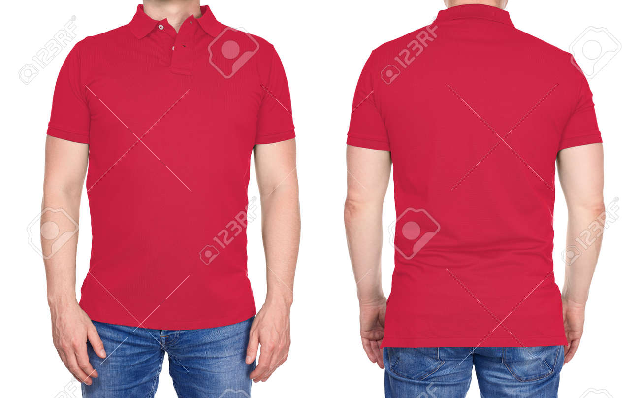 red polo with jeans