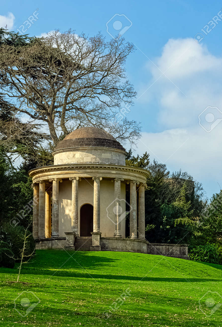 Temple Of Ancient Virtue On Elysian Fields In Stowe Buckinghamshire Stock Photo Picture And Royalty Free Image Image
