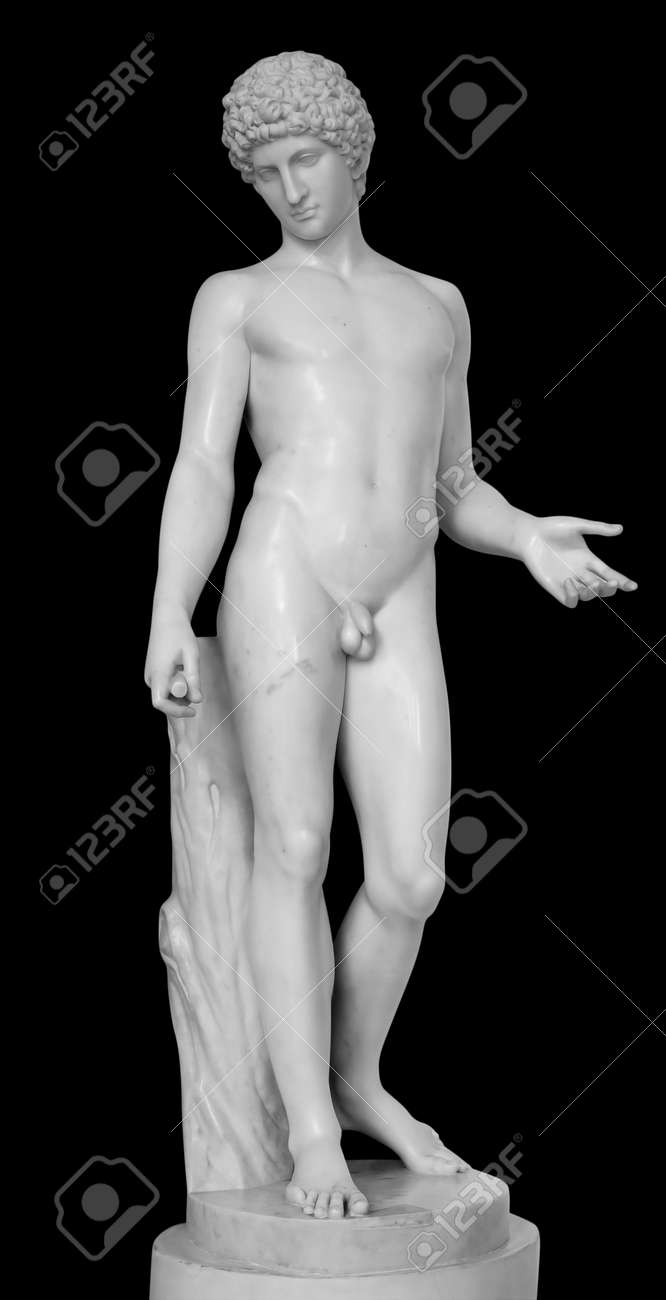 特大@めちゃ重い古典的男性胸像 大理石製 男性ヌード（ルシウスまたはカイウス・カエサル）（大理石