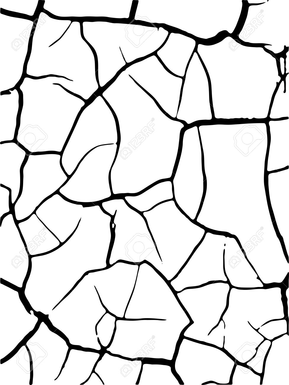 ひびの入った地面の図のイラスト素材 ベクタ Image